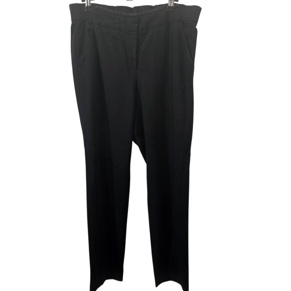 Emporio Armani Womens Black Stretch Pull On Dress Pants Straight Leg XL